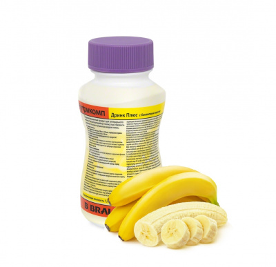 Нутрикомп Дринк Плюс банановый 200 мл. в пластиковой бутылке купить оптом в Перми