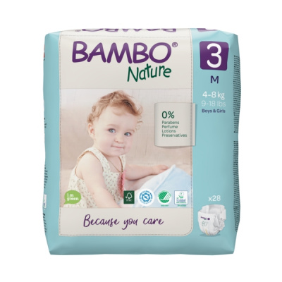 Эко-подгузники Bambo Nature 3 (4-8 кг), 28 шт купить оптом в Перми